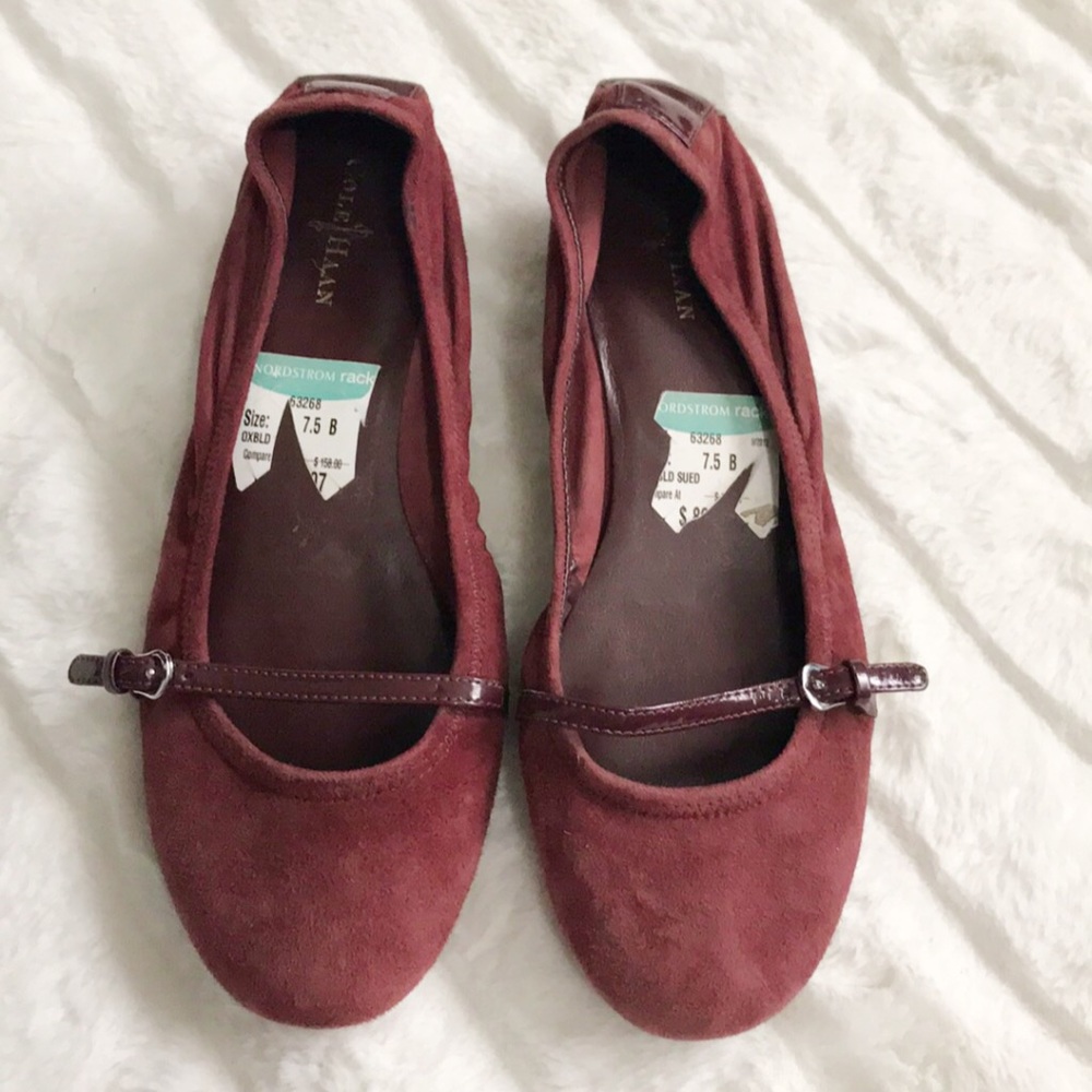 Cole Haan burgundy suede Bria air shoes